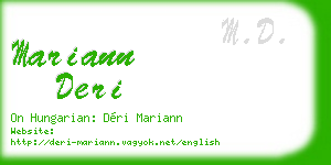 mariann deri business card