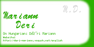 mariann deri business card